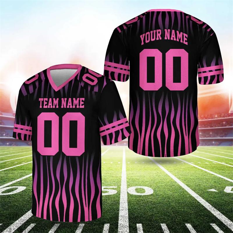 Sports T-shirts For Men Football Team Uniform Custom Name Number Jersey Tops Loose Men Women Quick-drying Sportswear Kids Tees