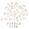 124Pcs Wooden English Letter Shape Chips Decoration Wood Pieces for Home Living Room