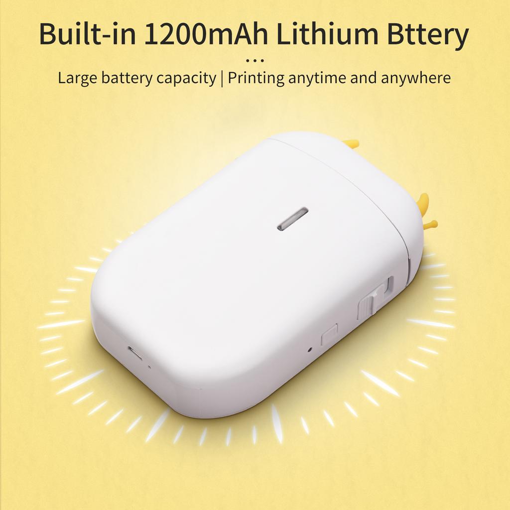 Label Maker Machine Mini Pocket Thermal Label Printer All In One BT Connect 203DPI Prince Tag DIY Date Journal Study