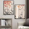 Silver Birch Boho Poster Red Leaves Art Print Abstract Botanical Canvas Painting Modern Wall Picture For Living Room Home Decor