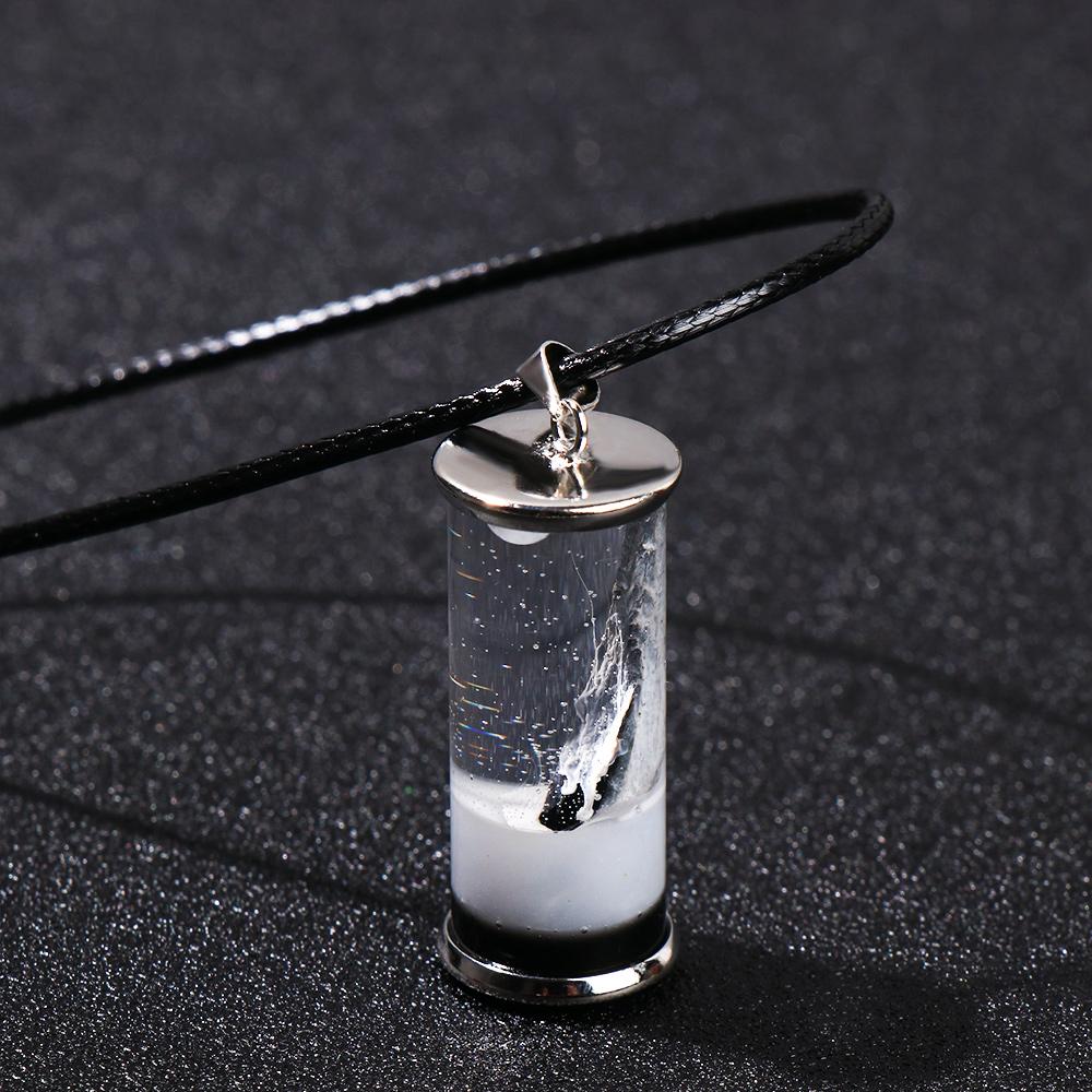 Лотос Ландшафтный дизайн Хрустальный флакон Ожерелье Бутылка Желаний Подвеска Талисман На Удачу Светящаяся Дрейфующая Банка