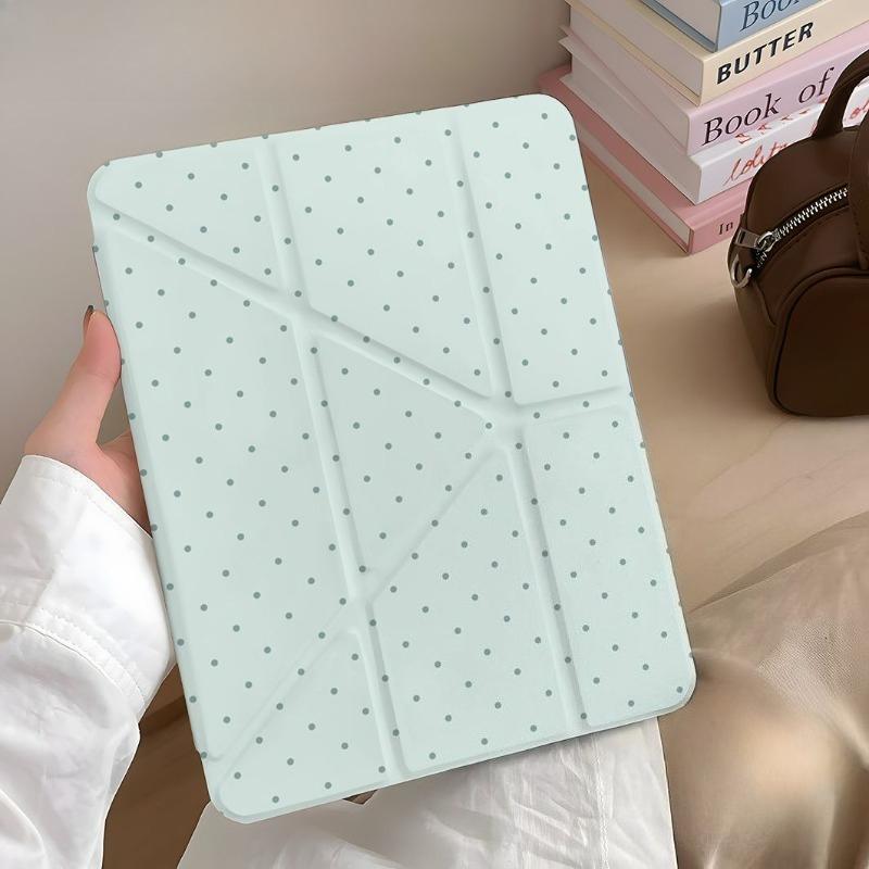 Чехол Funda со слотом для карандаша для Ipad 2017 10,5 дюйма Pro 11 2-го 3-го 4-го Поколения iPad 10-го Поколения 10,2 9-го 8-го 7-го Зеленый принт в горошек