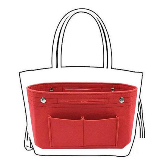 Женская сумка-вкладыш с несколькими карманами Портативная большая сумка большой емкости Сумка-органайзер для макияжа Вставной карман для продуктовой сумки Дорога на плечо