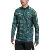 Adidas FW22 Футболка с воротником-стойкой Real Madrid Crest с длинным рукавом, мужские футболки, зеленые HD1205