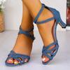 2024 Летняя обувь на высоком каблуке, женские роскошные дизайнерские сандалии, горячая распродажа, босоножки на каблуках для вечеринок, модные женские сандалии, Sandalias Mujer