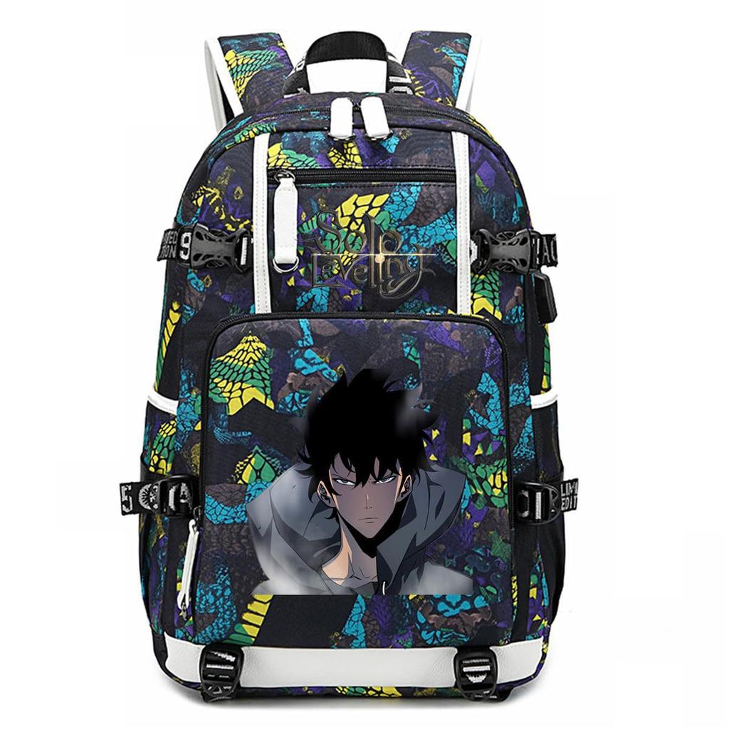 I Alone Upgraded The Animation Periphery Outdoor Travel Bag Large Capacity Multi-Function With Usb Backpack