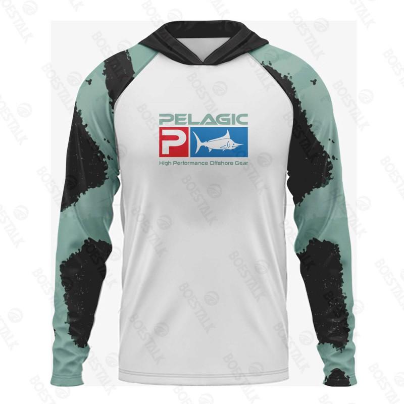PELAGIC Long Sleeve Fishing Hoodie UV Protection Breathable Quick Dry Apparel Men