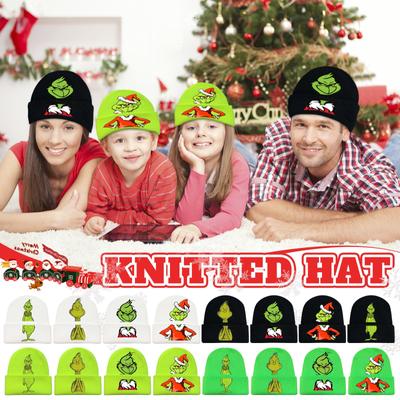 Рождественская теплая вязаная шапка, мужская и женская вязаная шапка, один размер подходит всем.