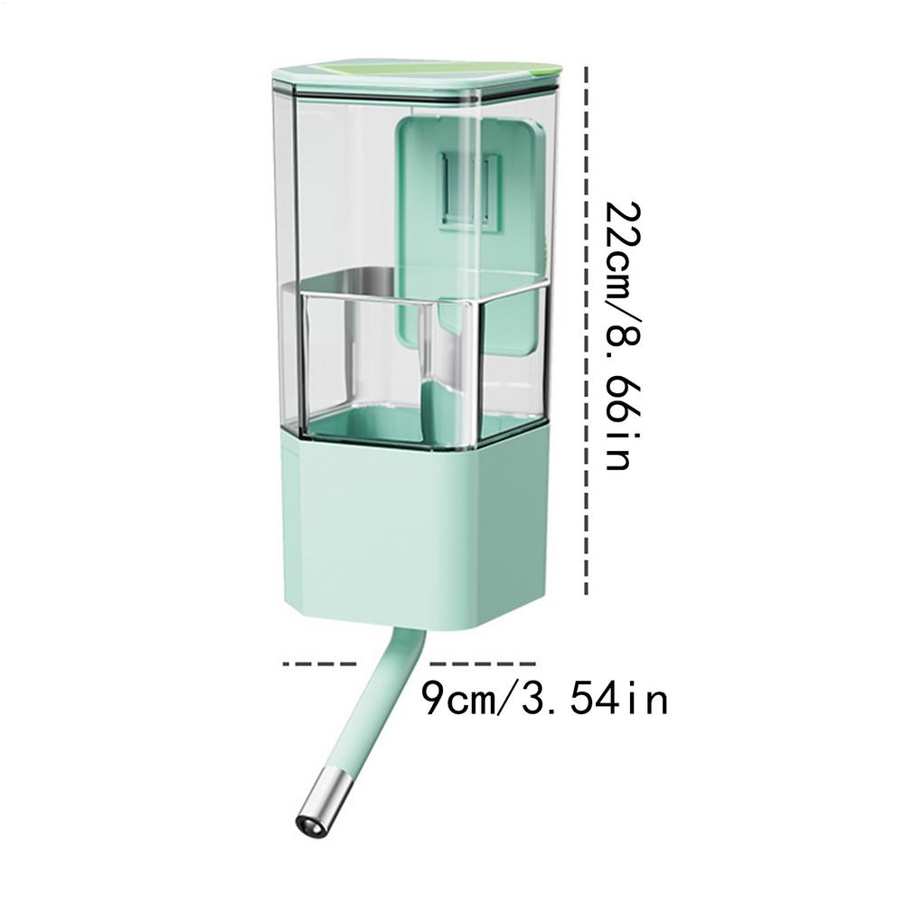 Dog Water Bowl Dispenser Cage Mounted Top Fill Bottle 49oz Spill-Proof Automatic Dog Water Bowl for Small Medium Sized Pets Cat