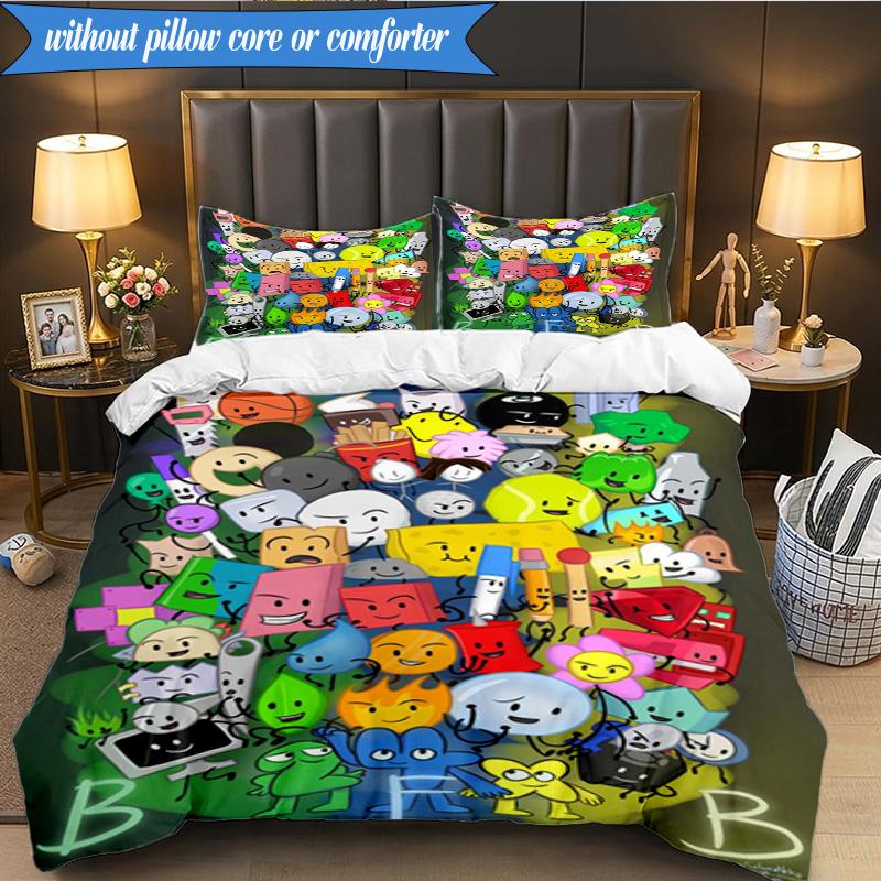 Colorful Dream Island Collage 3pcs K-pop music group Bedding set,Ideal for Bedroom, Dormitory,Including Duvet Cover And 2pcs Pillowcases,Fan gifts