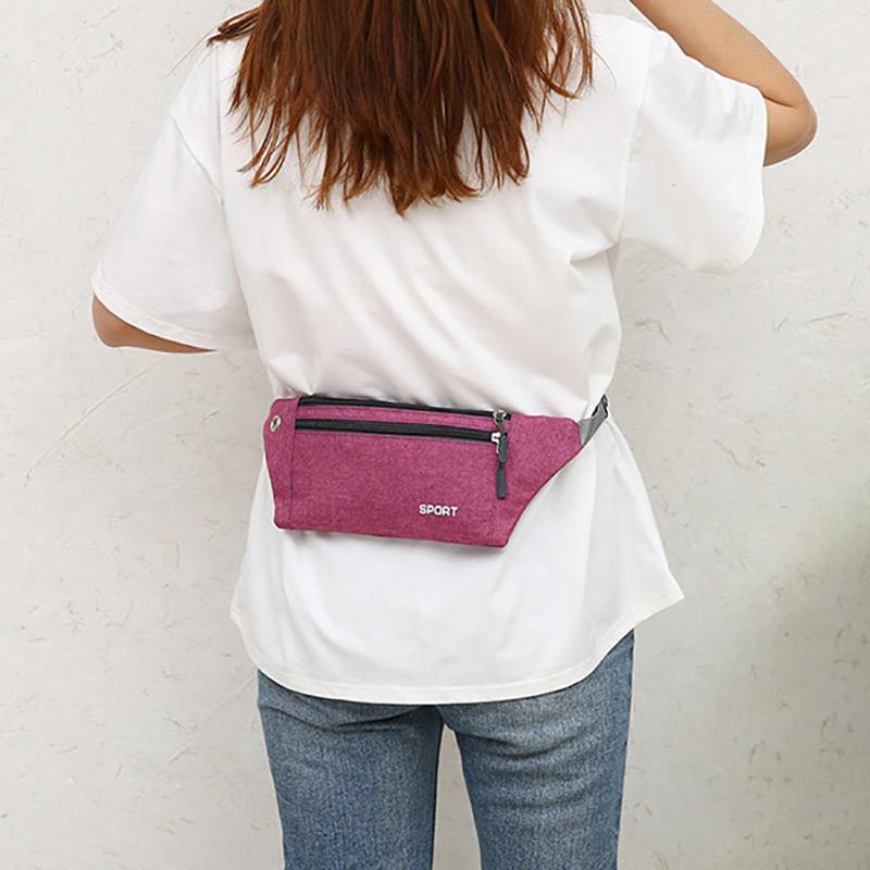 Оксфорд Ткань Fit Waistpack Мобильный поясной рюкзак мужской Спорт на открытом воздухе Отдых Бег Защита от кражи Ультратонкий Невидимый