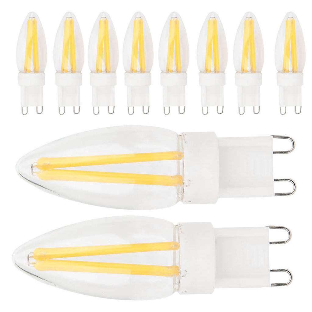 10Pcs G9 LED Bulb 3W Warm White Light Lamp Bi Pin Base Bulb Chandelier Lighting Accessories AC110V