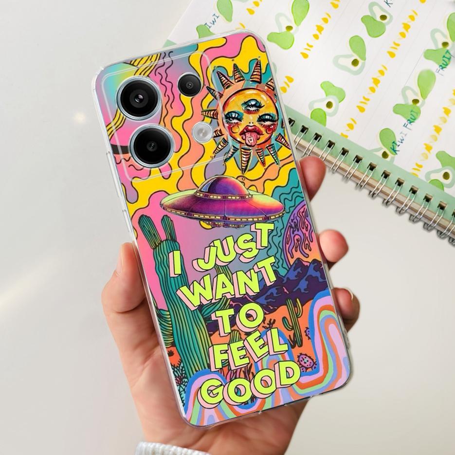 For Xiaomi Poco X6 5G Case PocoX6 Pro New Fashion Painted Cover Clear Silicone Phone Case For Xiaomi Poco X6 Pro X6Pro 5G Bumper
