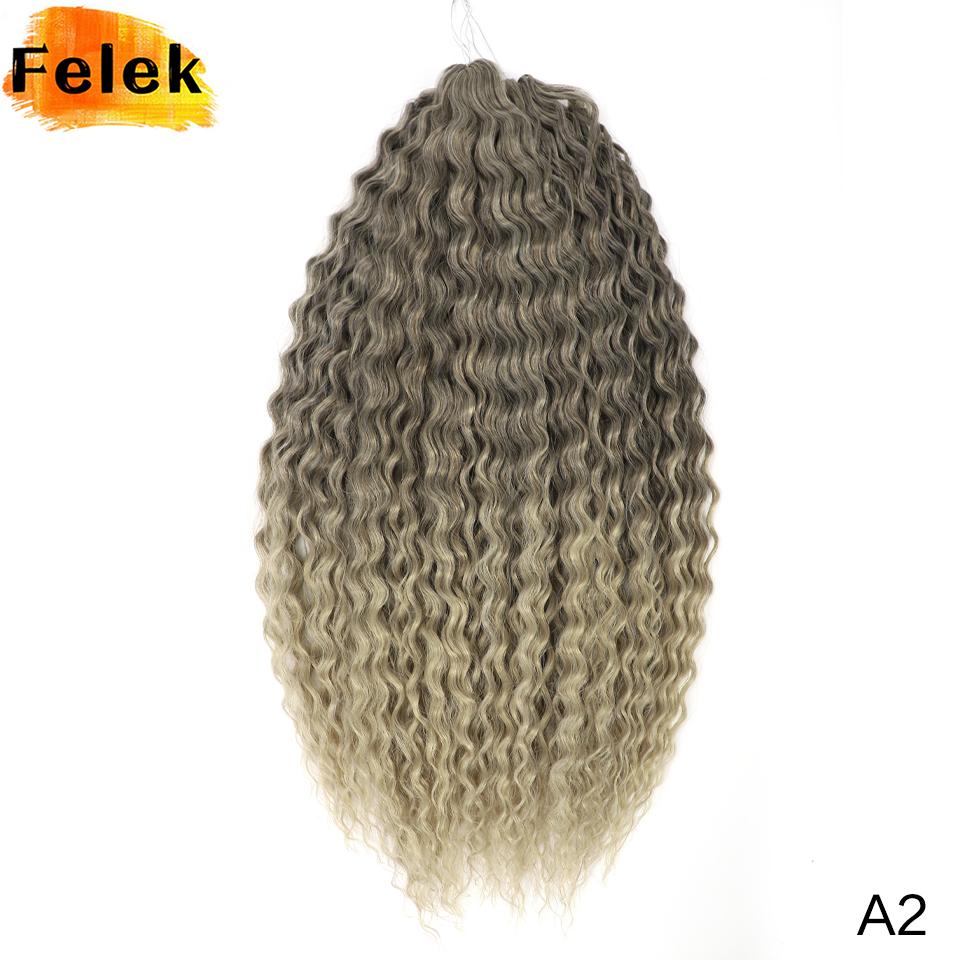 3Pcs/Lot Pink Ariel Curls Braiding Hair Extensions 22 30" Synthetic Loose Water Wave Twist Hair Ombre Grey Purple Crochet Braids