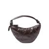 "Women's Sheepskin Leather Croissant Shoulder Bag"
