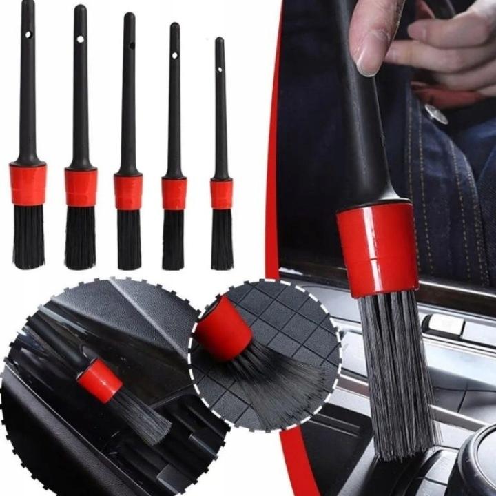 Pędzle pędzelki detailingowe do kokpitu wnętrza auta zestaw detailing 5 szt