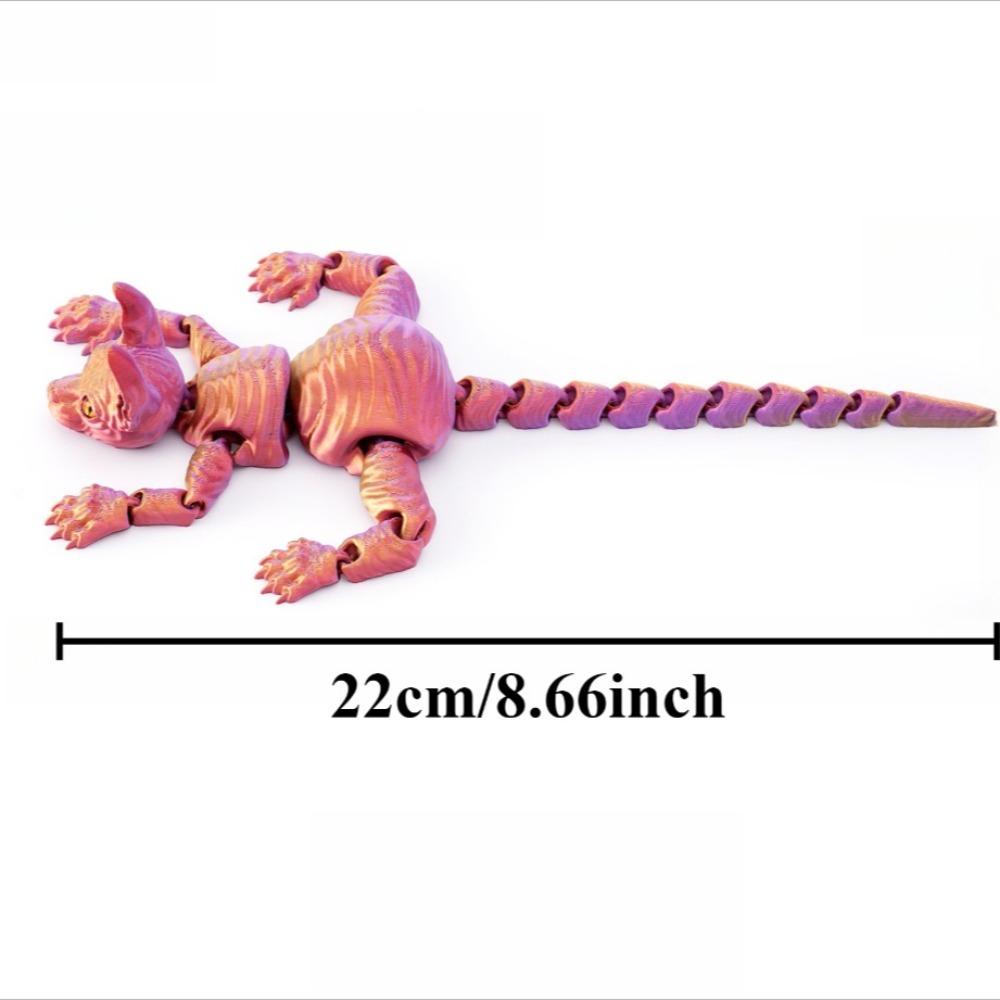 3D-печатная кошка сфинкс, игрушка-животное, реалистичная бесшерстная фигурка, подвижная кошка, игрушка-непоседа для любителя кошек, коллекционера, украшение для дома