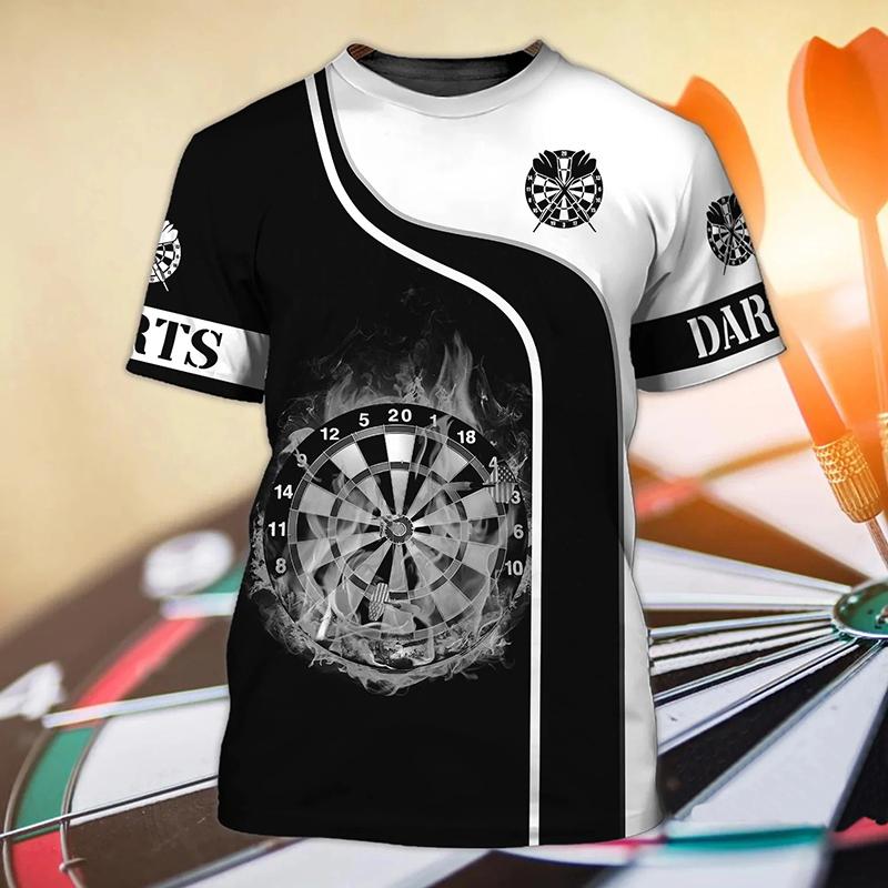 Beer And Darts 3D Print Men T-shirt Summer Cool Streetwear O-Neck Short Sleeve T Shirts Oversized Harajuku Boys Kids Tees Tops