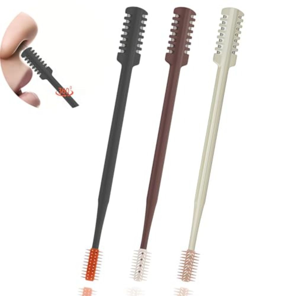 3Pcs/Set 360° Rotating Nose Hair Trimmer Double Head Hair Removal Tool Travel Essentials