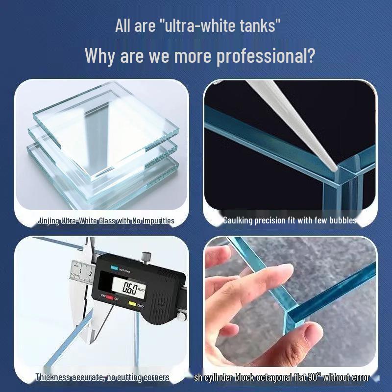 Аквариум Jinjing Ultra White - Средняя и Малая Настольная Экосистема для Золотых Рыбок и Петушков