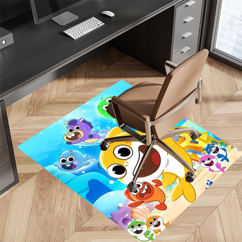 Baby Shark Printed Absorbent Washable Carpet, Non-Slip Bathroom Mats, Kitchen Rugs, Yoga Mat,Living Room Entrance, Camping Picnic Rugs