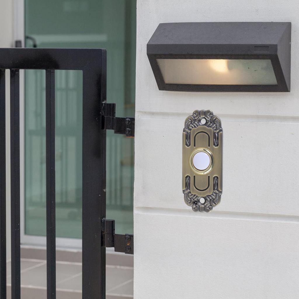 Wiring Door Bells Push Buttons Wall Mounted Doorbell Switches LED Lighted Door Bells Button for Most Door Bells Chimes