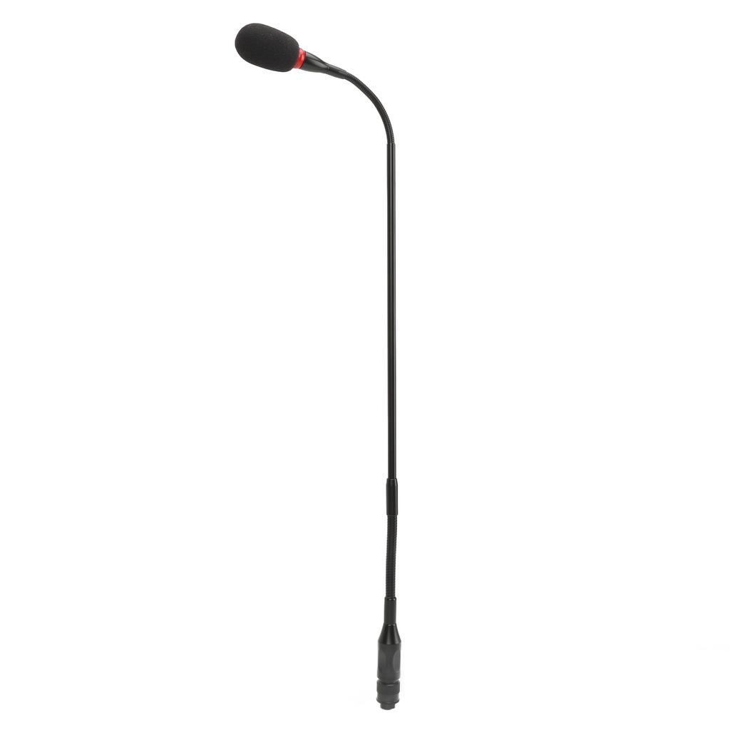 23.2in Gooseneck Condenser Microphone 3 Pin Straight Plug In Flexible Aluminum Alloy Gooseneck Microphone for Meetings