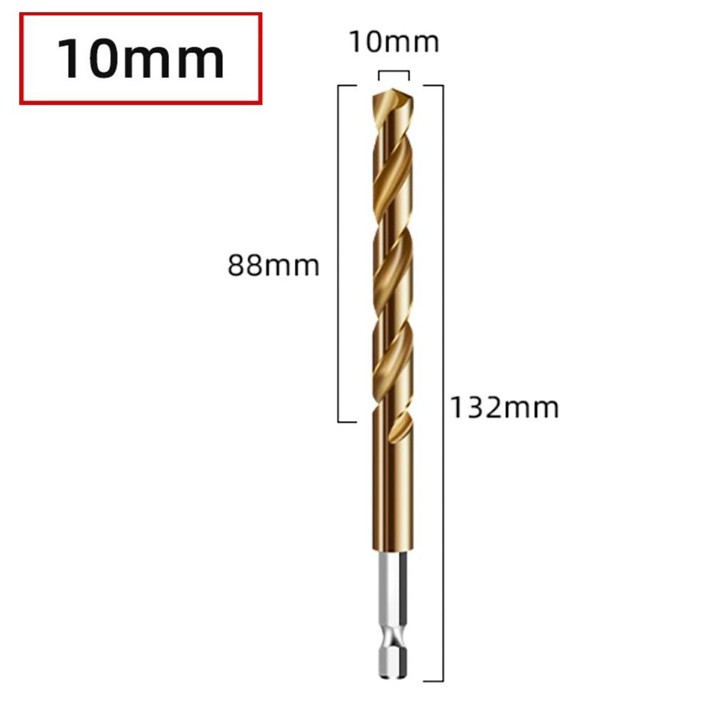 Quality 1.5mm-10.0mm Steel Titanium Coated Hexagonal Handle High Speed Drill Bit Set Twist Drill