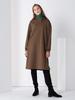 Pin Black Bar-Code Long Hood One-Piece Brown