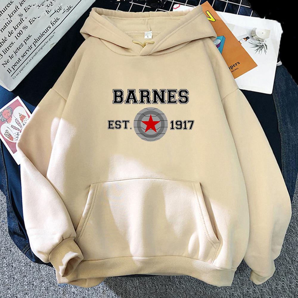 Hoodies Sweatshirts Vintage Winter Barnes 1917 Letter Print Hoody Women Kawaii Clothes Hip Hop Casual Unisex Streetwear Itself Tops