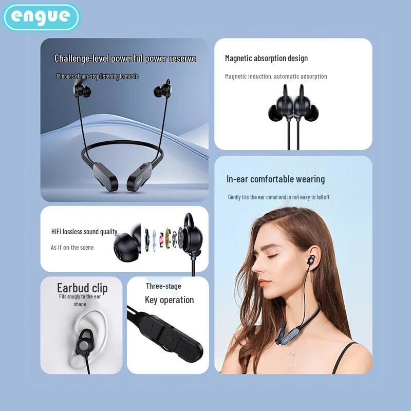 Беспроводная Bluetooth-гарнитура-воротник ENGUE EG-AP08pro