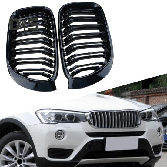 Глянцевые черные передние решетки 51117338571 51117338572 51137367422 для BMW X3 X4 Series F25 F26 14-16