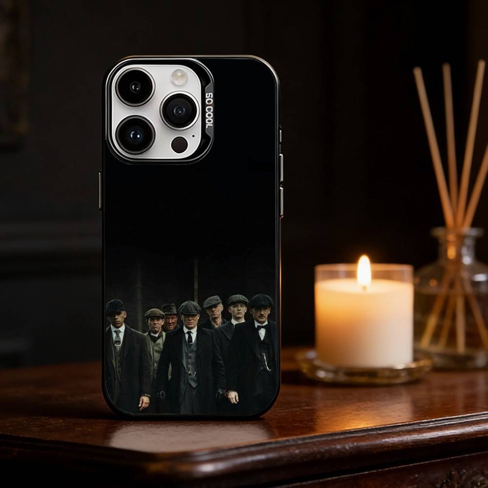 P-Peaky B-Blinders Movie Phone Case For iPhone 17 16 15 14 13 12 11 Pro Max Plus Silver Matte Black Cover