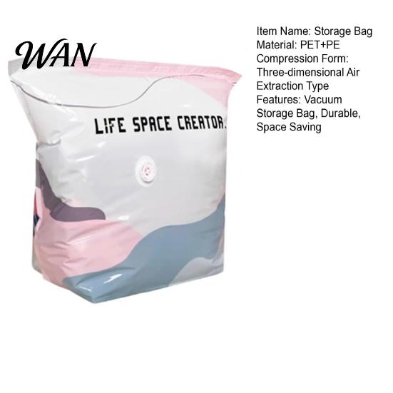 Bedding Storage Bag No Pump Vacuum Bags, Durable Reusable Oversized Three-dimensional Cube Design, Easy Compression Saves Space