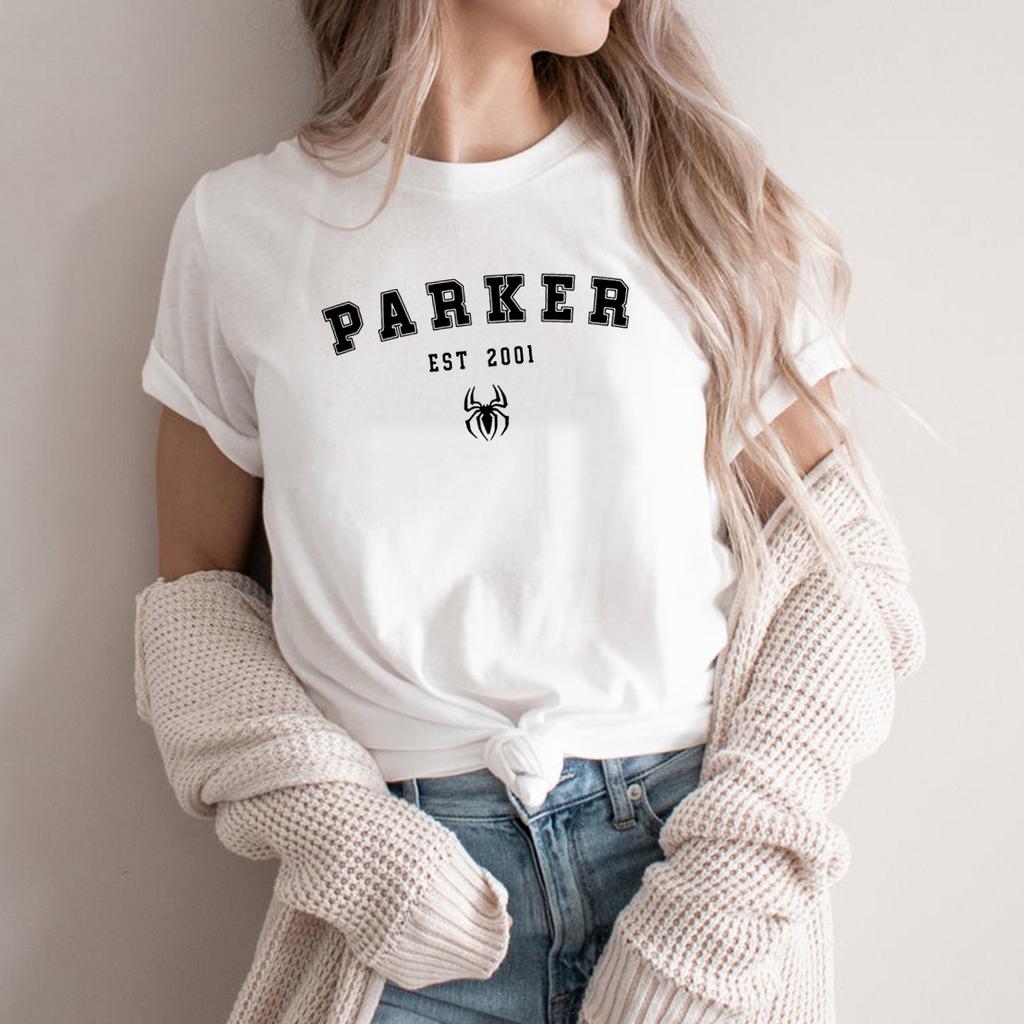 Parker Est 2001 T-Shirt Tom Holland Shirt Superhero Shirts Gift for Fans Unisex Graphic Tee Summer Top Short Sleeve Unisex Tshirt Unisex