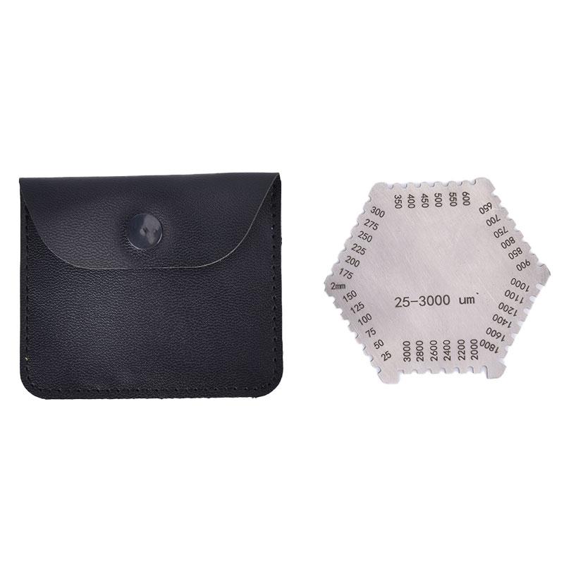 Wet Film Comb Gauge Coating Thickness Meter Tester Tool 25-3000Um Silver