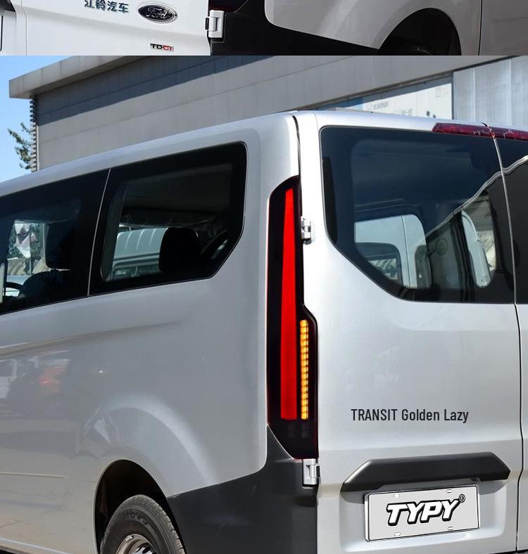 Совместимая светодиодная сборка заднего фонаря для Ford Transit/Tourneo 2016-2022 гг. с последовательными указателями поворота и дневными ходовыми огнями.