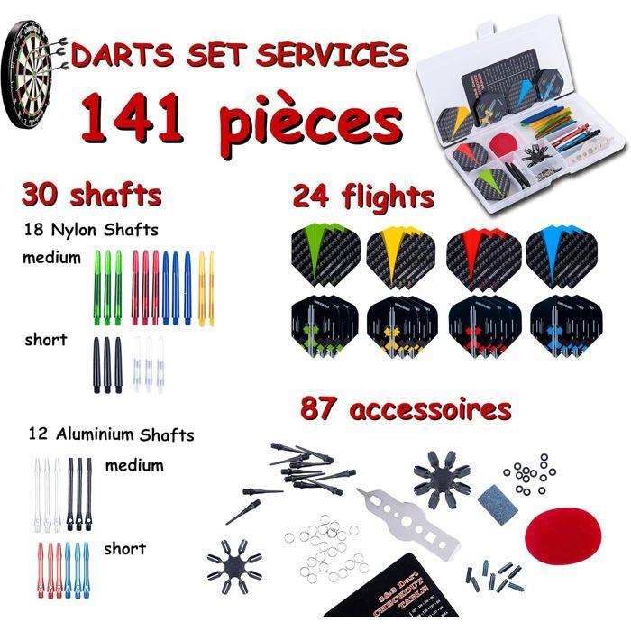 Набор аксессуаров для дротиков со стальным наконечником и нейлоновым наконечником - 141 шт.