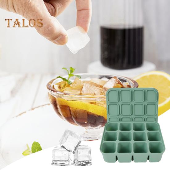 Силиконовый лоток для льда с крышкой, гибкая форма для льда без BPA на 12 кубиков, экономящая место, легко снимаемая, штабелируемая квадратная форма для льда