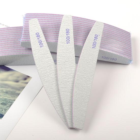 10Pcs Nail File EVA Emery Board Material Double Sided 100/180 Grit Nail File Acrylic Dip Gel Nails Washable Manicure Tool