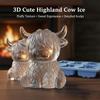 Мини-кубик льда в форме шотландской коровы – Очаровательные 3D-кубики льда, идеально подходят для напитков, вечеринок и подарков