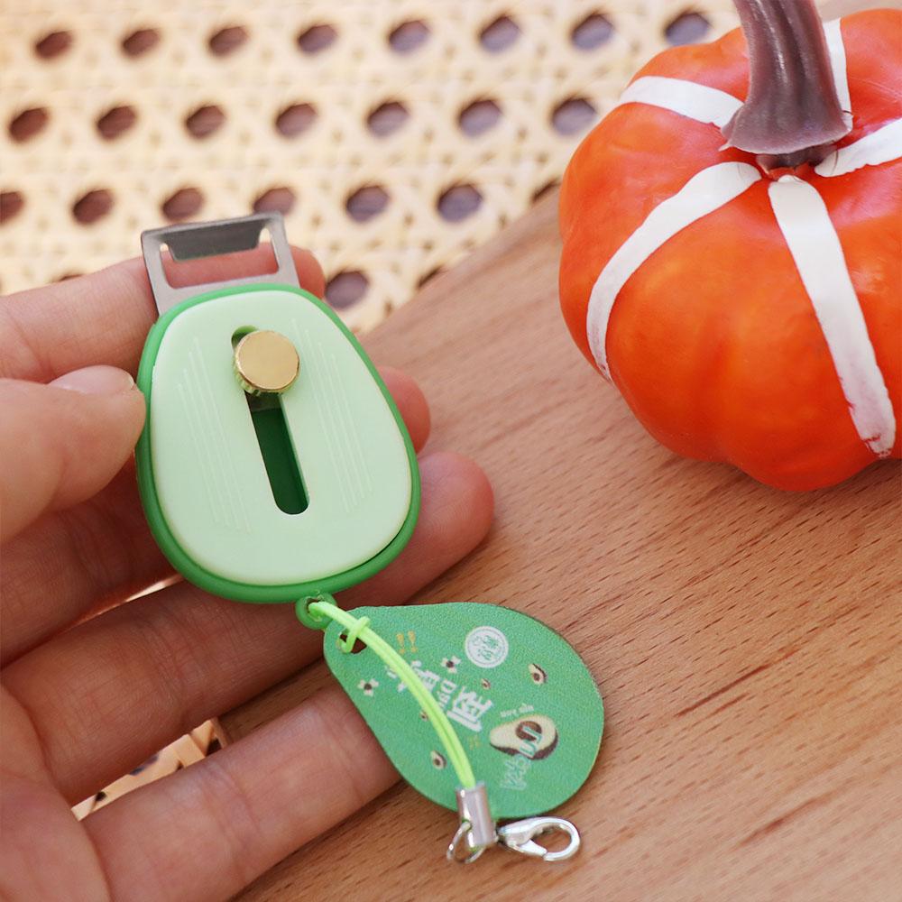 Foldable Mini Peeling Tool Durable Retractable Peeler Anti-Lost Keychain Peeler Camping