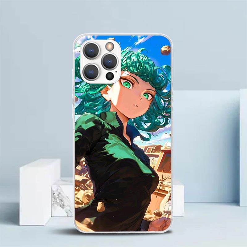 Чехол для телефона One P-Punch-Man Tatsumaki Для IPhone 16 17 Air 16E 15 14 Plus 13 Mini 12 11 Pro Max 7 8 + SE 2020 Мягкая задняя крышка из ТПУ