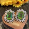 Popular Earrings Gem Sparkle Jewelry Colored Stud Earrings Women'S High-End Dress Accessories