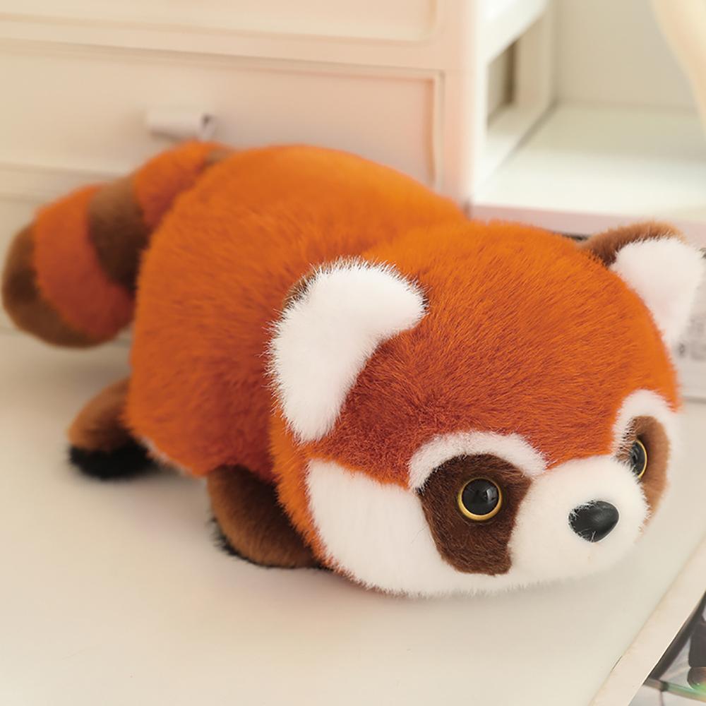 Reversible Red Panda Plush Toy 2 In 1 Transforming Soft Pillow Cute Raccoon Stuffed Animal Gift For Kids