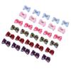 30Pcs Pet Grooming Bowknot Dog Cat Rubber Band Tiny Colorful Lattice Pet Accessory
