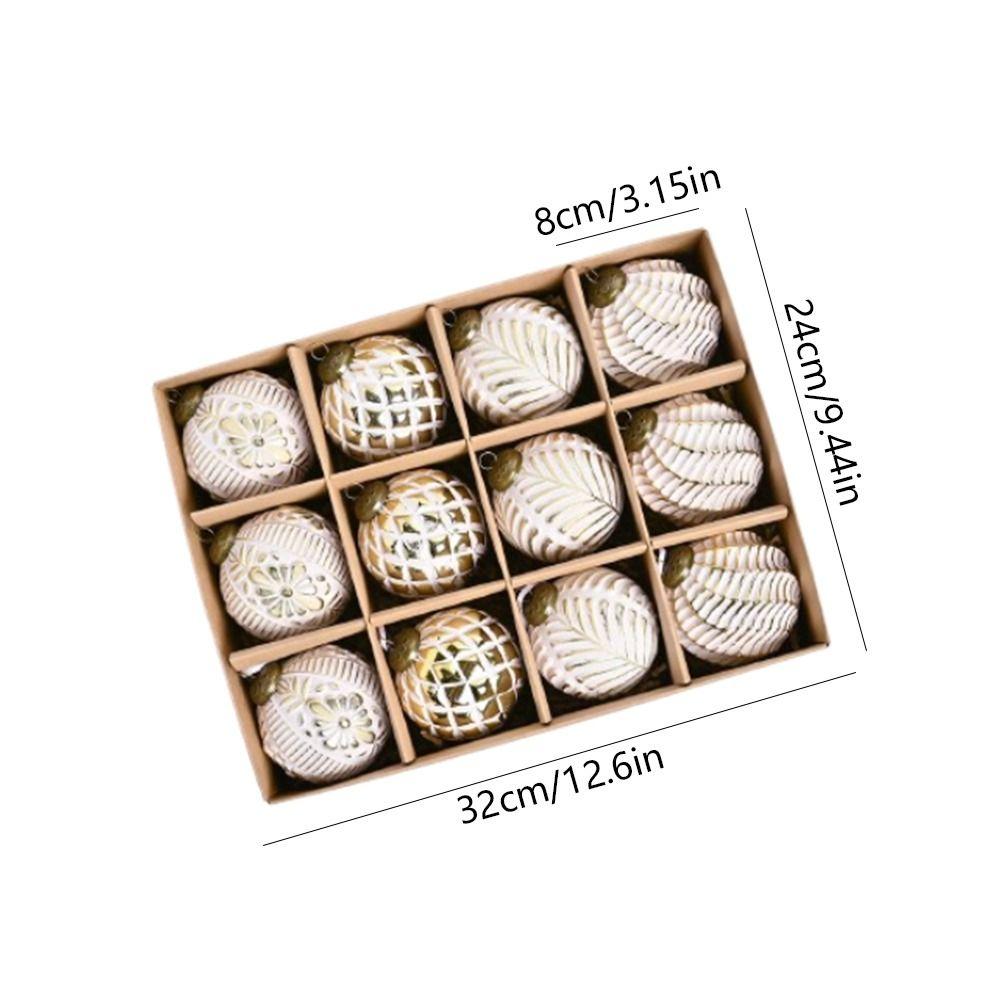 12 шт. 8 см Расписные Рождественские Шары Подвески Небьющиеся Подвески для Рождественской Елки Сувениры для Вечеринки