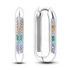 New 925 Sterling Silver Earrings Crystal Me Pave Circular U-shape Stars Hoop Earring for Women Making Jewelry Gift Dropshipping