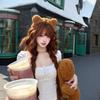 Wavy Long Double Braids Wig Orange Brown Halloween Costume Wig  Party