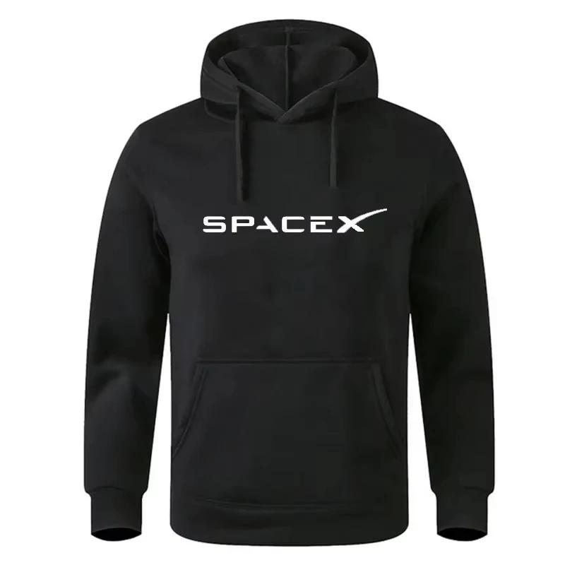 Худи SpaceX Space Travel для мужчин и женщин с принтом, свободного кроя, в стиле хип-хоп, коллекция весна-осень 2025.